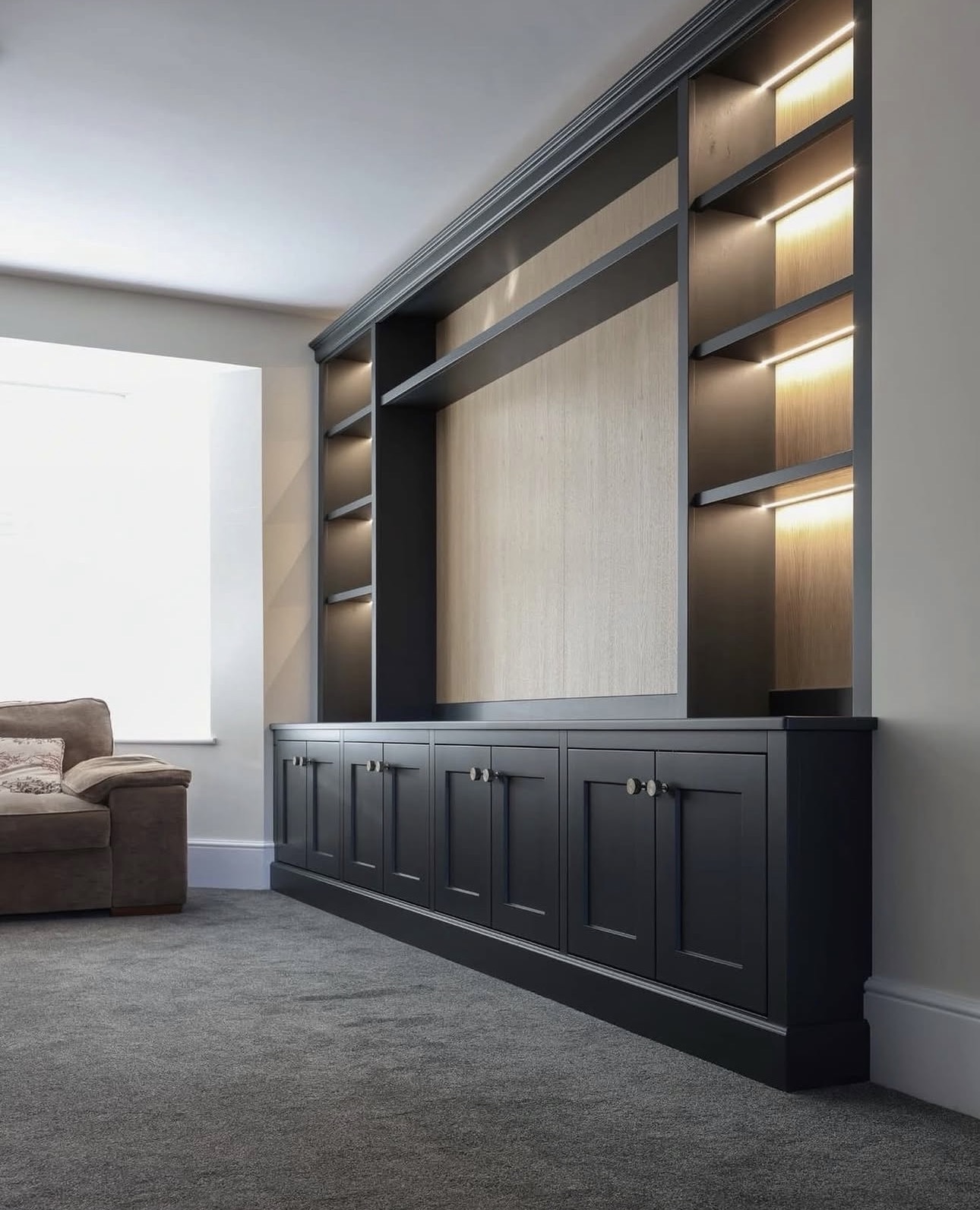 Dark Entertainment Wall Unit